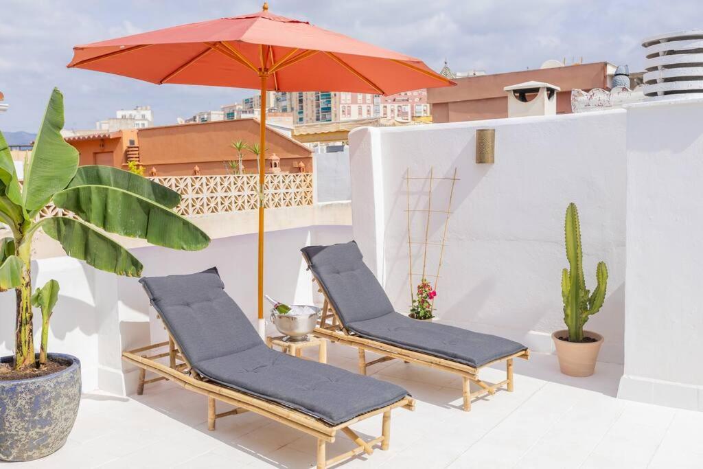 Downtown Flat With 46 Sqm Private Rooftop Terrace Málaga Extérieur photo